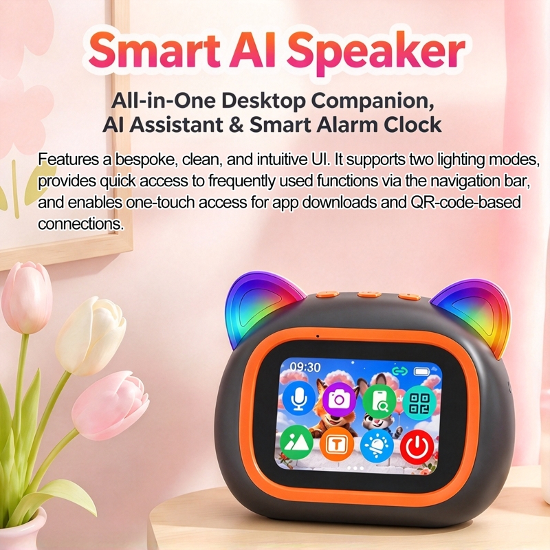 Bluetooth Speaker - AI 스마트 스피커, 4.0인치 HD TFT
