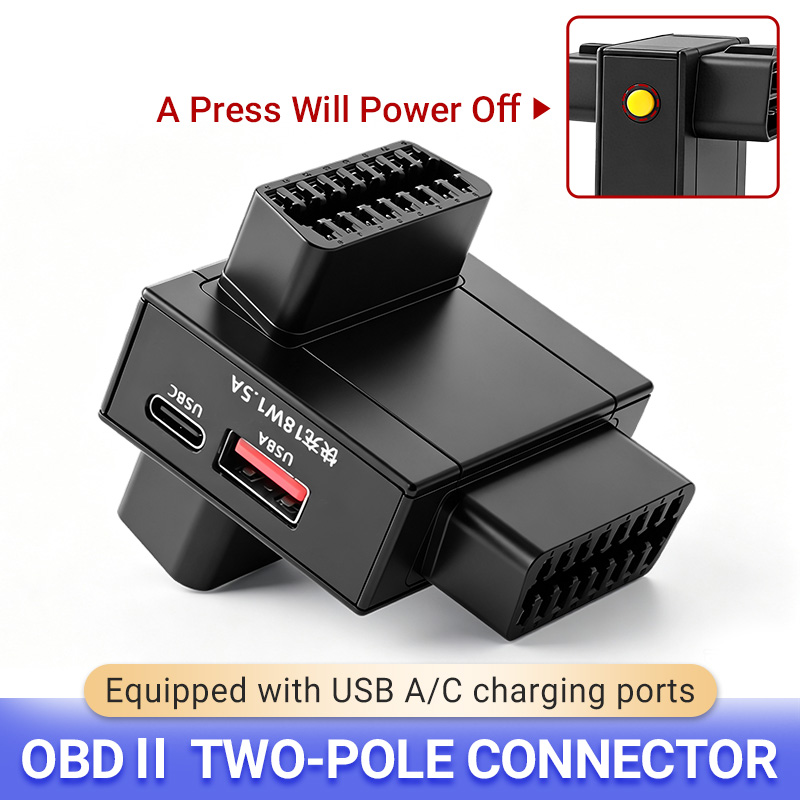 Usb Charger - OBD2 분배 어댑터(1대2), 18W 고속 충전
