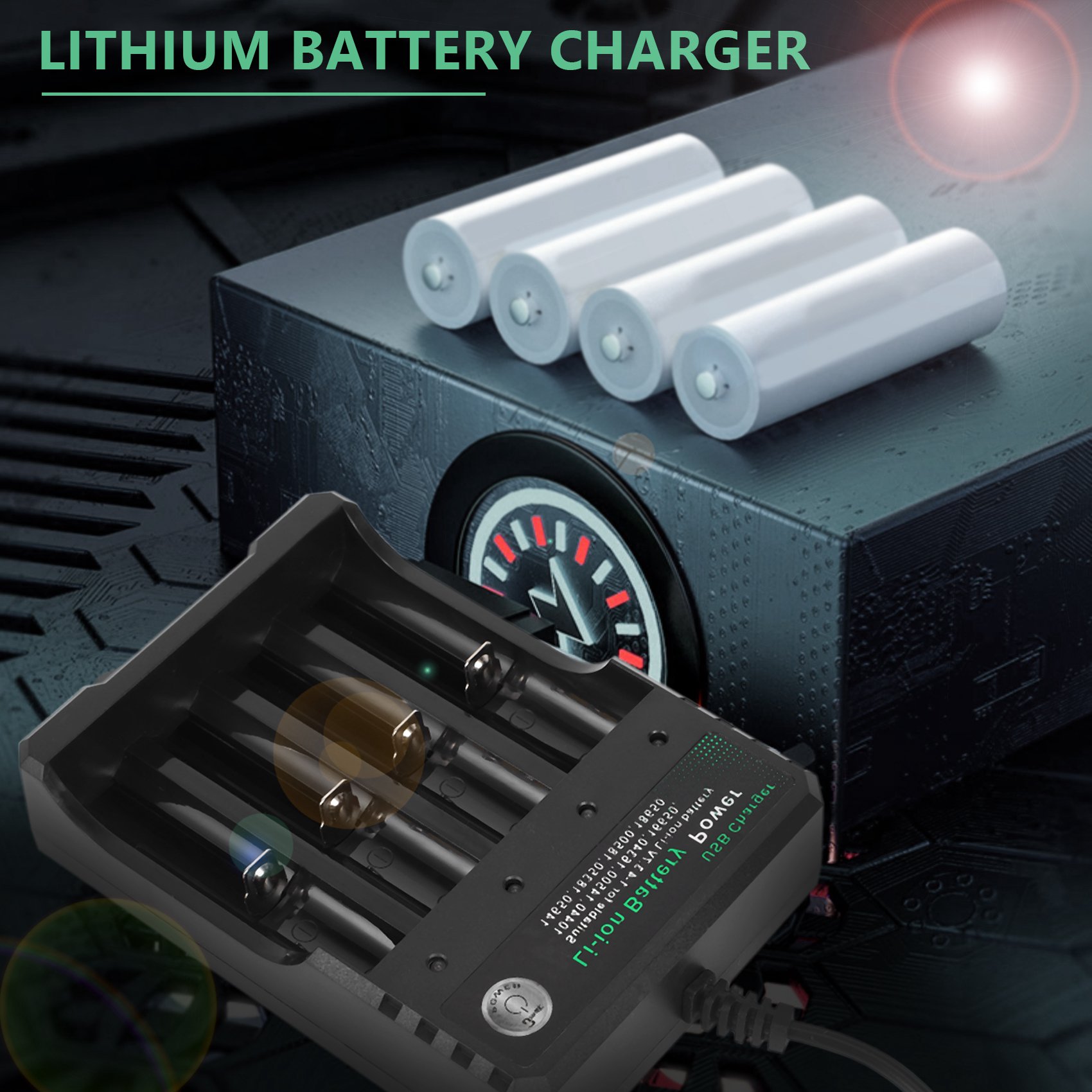 Usb Charger - 호환 가능한 18650 리튬 배터리 충전기