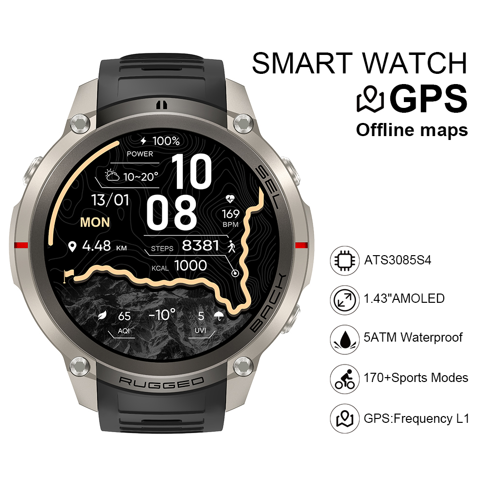 Smart Watch - 2026 DM59 스마트워치 오프라인 지도 내장