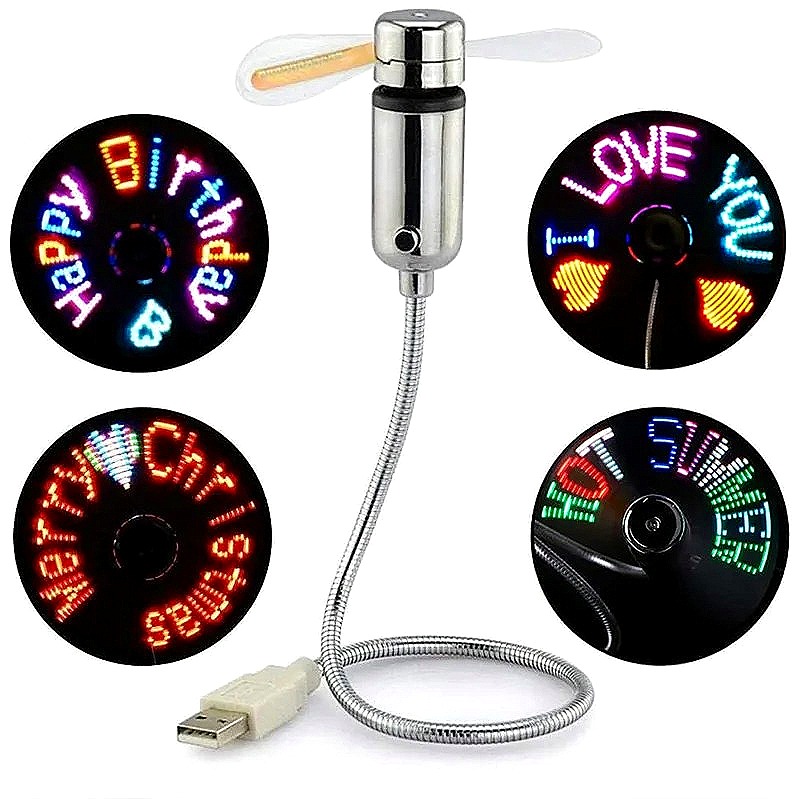 휴대용 USB LED 메시지 팬, 프로그래밍 가능한 R - Electronics And Gadgets Ce 리뷰 및 가격