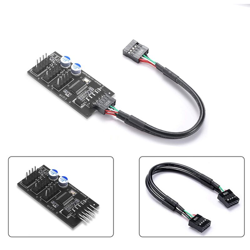 ABQX 9핀 USB 허브 커넥터, USB 분배기, 1 - Usb Hub 리뷰 및 가격