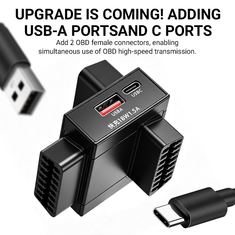 OBD2 분배 어댑터(1대2), 18W 고속 충전 US - Usb Charger 리뷰 및 가격