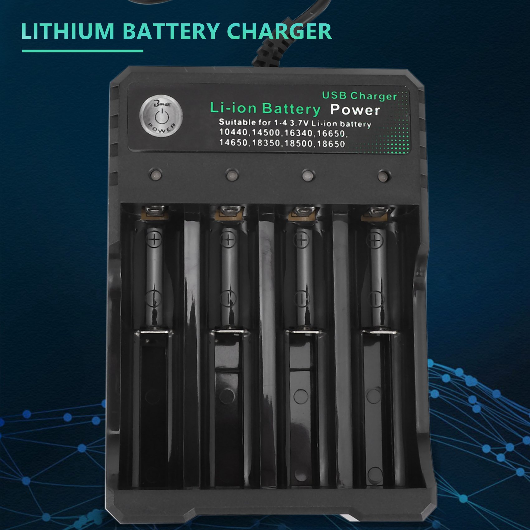 호환 가능한 18650 리튬 배터리 충전기 4 슬롯 3 - Usb Charger 리뷰 및 가격