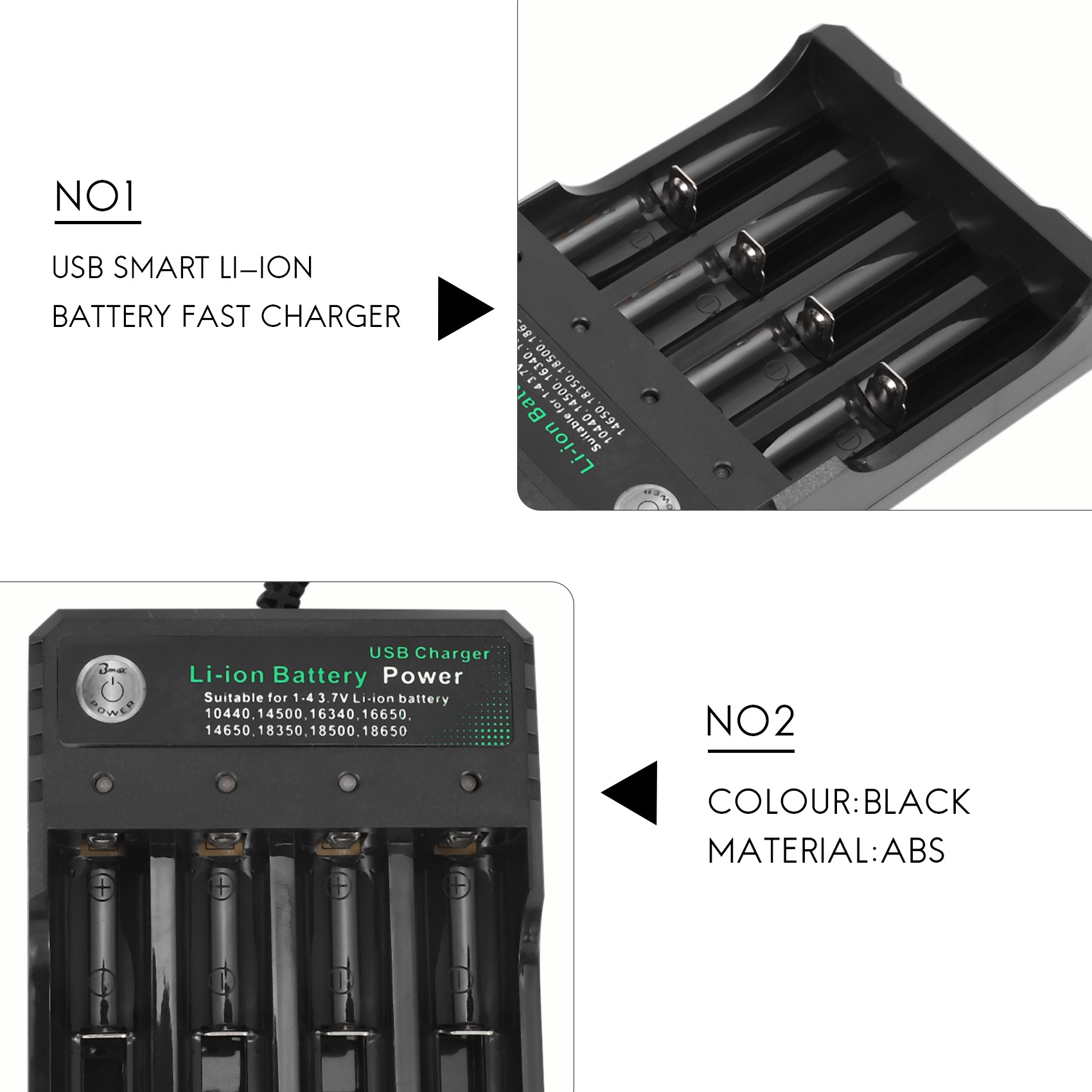 호환 가능한 18650 리튬 배터리 충전기 4 슬롯 3 - Usb Charger 리뷰 및 가격