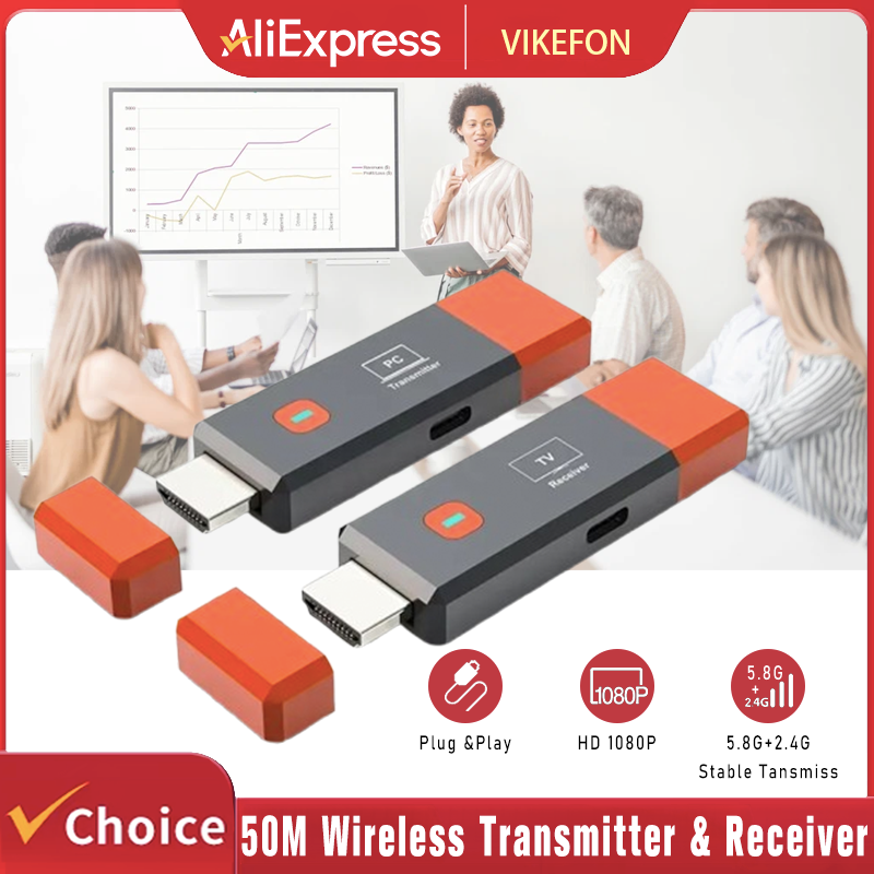 50M 무선 전송 비디오 송신기 수신기 HDMI 호환  - Hdmi Adapter 리뷰 및 가격