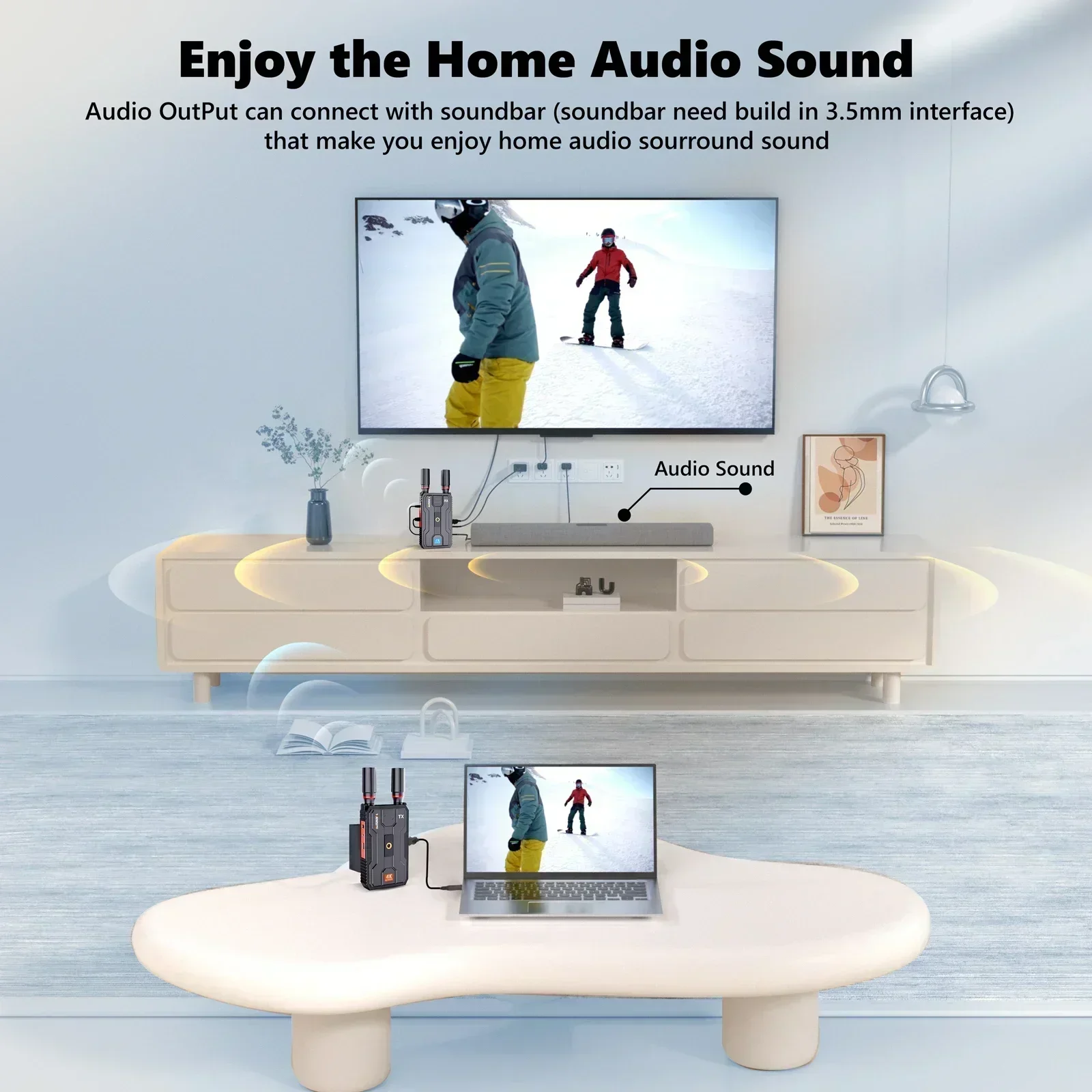 400m 5G 4K 무선 비디오 송신기 수신기 HDMI - Hdmi Adapter 리뷰 및 가격