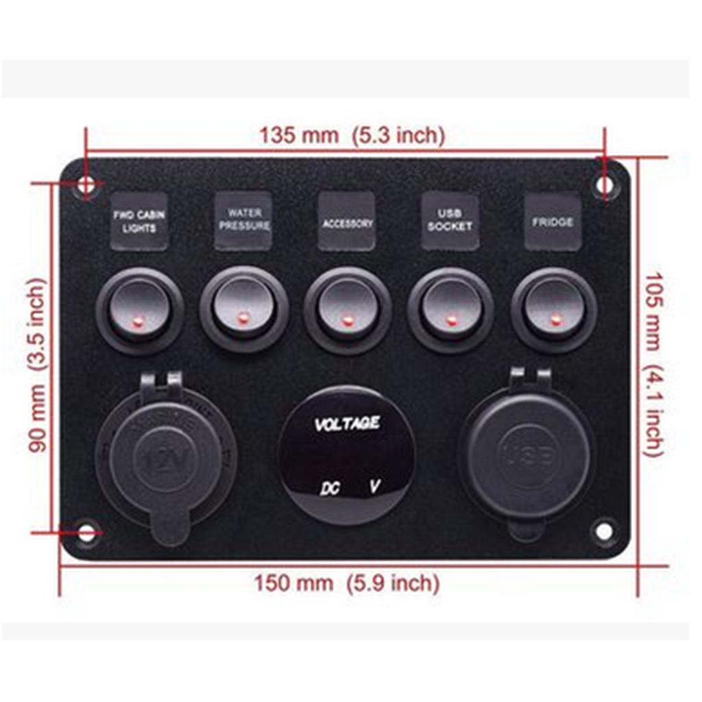 ABS 플라스틱 재질의 5구 스위치 패널, USB 충전 - Usb Charger 리뷰 및 가격