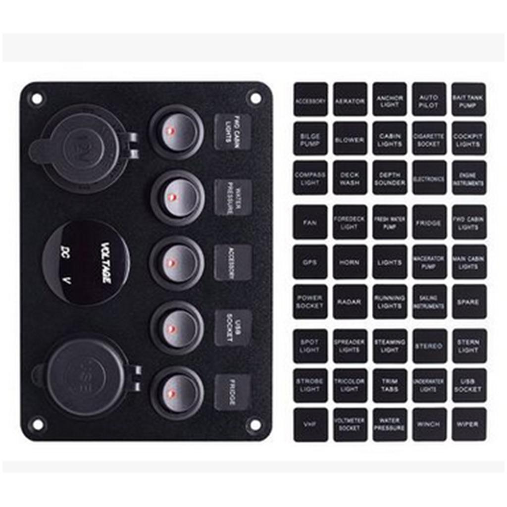 ABS 플라스틱 재질의 5구 스위치 패널, USB 충전 - Usb Charger 리뷰 및 가격