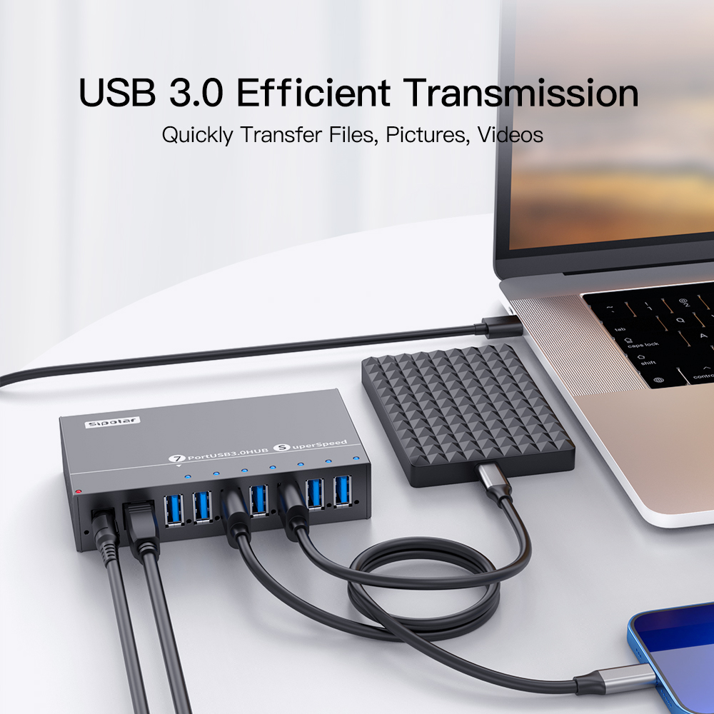 A-173 시폴라 7포트 USB 허브 36W 고속 충전 - Usb Hub 리뷰 및 가격