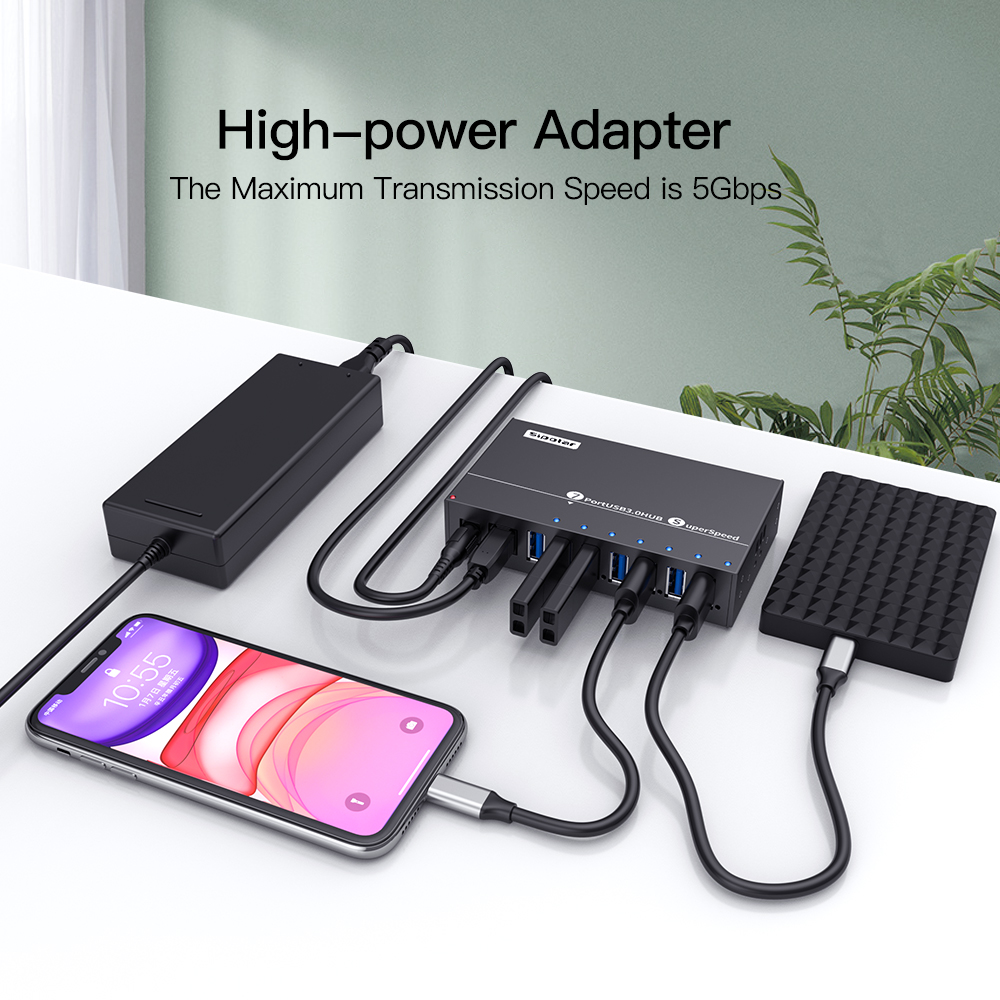 A-173 시폴라 7포트 USB 허브 36W 고속 충전 - Usb Hub 리뷰 및 가격